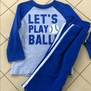 Gymboree Let’s Play Ball Baseball Sweatpants Set